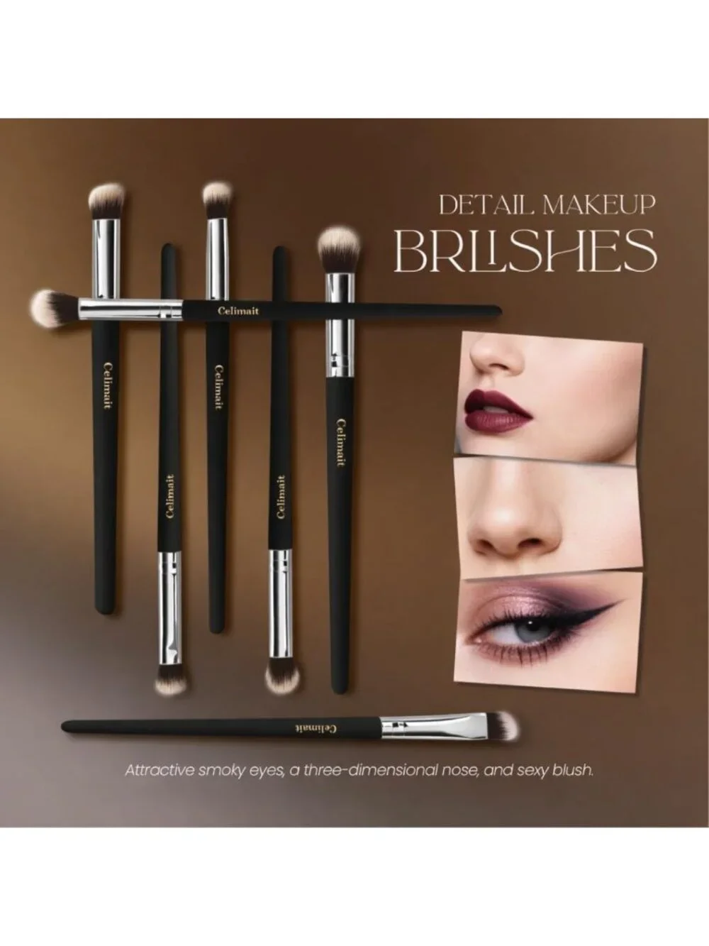 12-Piece Makeup Brush Set with Stylish Case | Soft Synthetic Bristles for